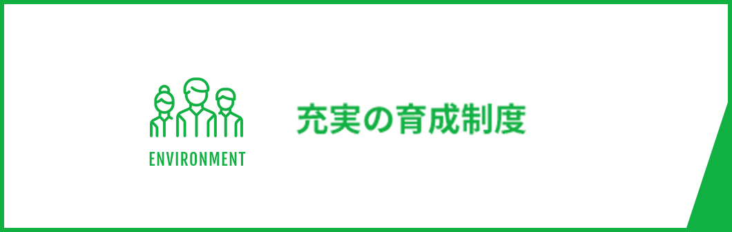 充実の育成制度